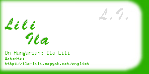 lili ila business card